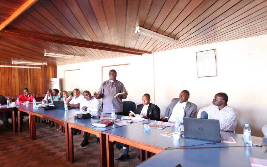 Fr. Gaetano Chairman Rukiga SACCO addressing participants Image